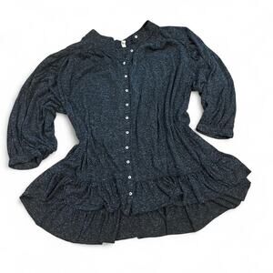 Charcoal grey wishful top x